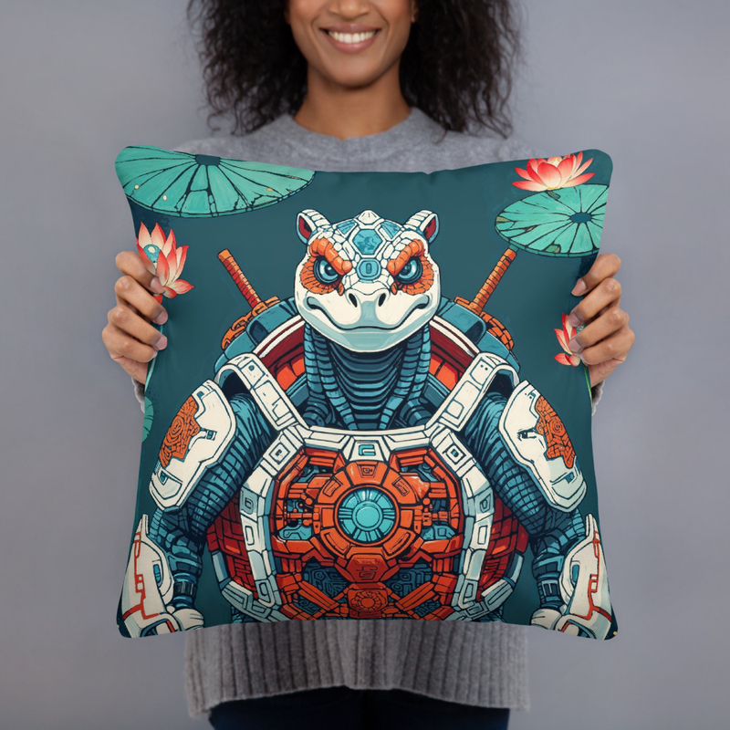 Turtle Samurai Pillow