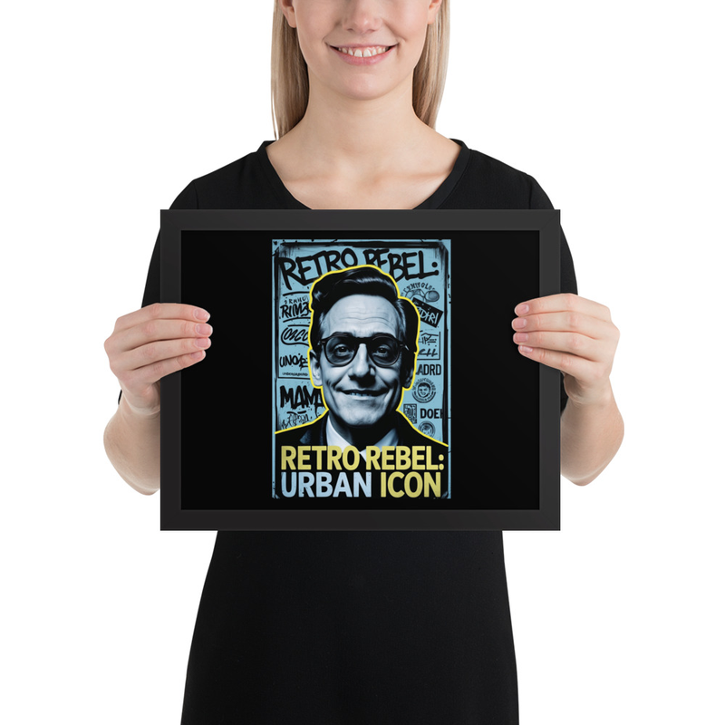 Retro Rebel Urban Icon Framed Poster