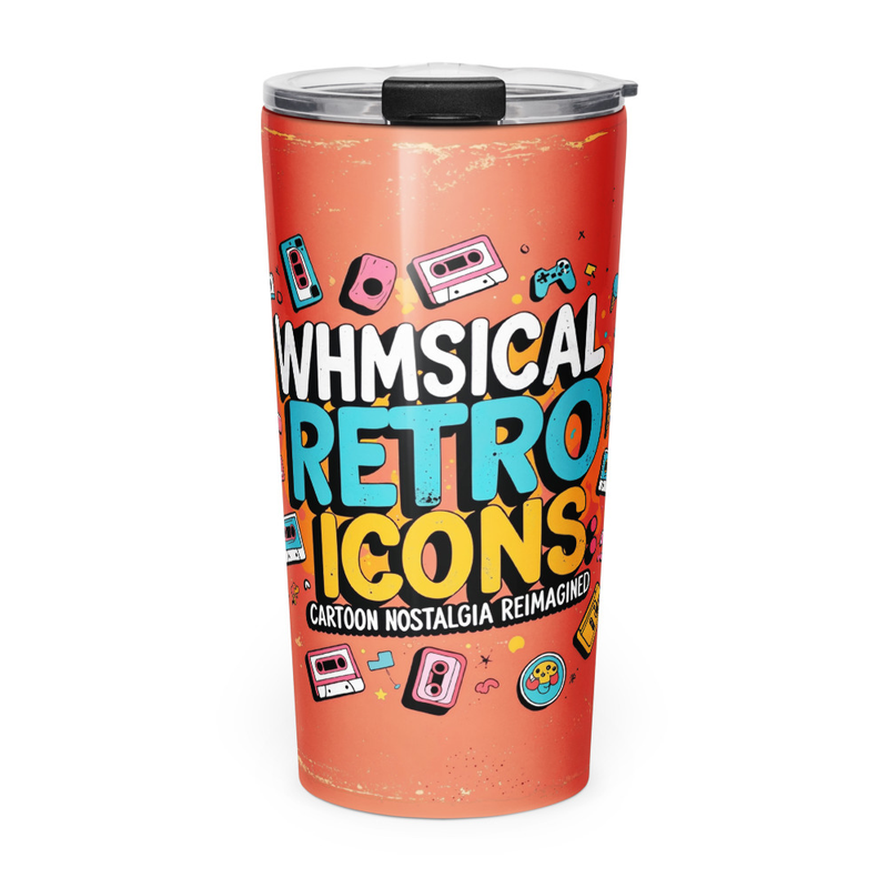 Retro Icons Tapered Stainless Steel Tumbler
