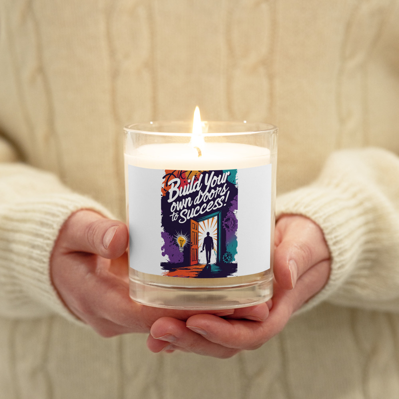 Build Your Own Door to Success Glass Jar Soy Wax Candle