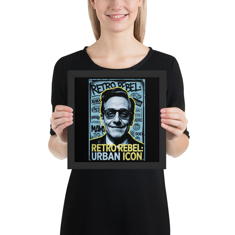 Retro Rebel Urban Icon Framed Poster