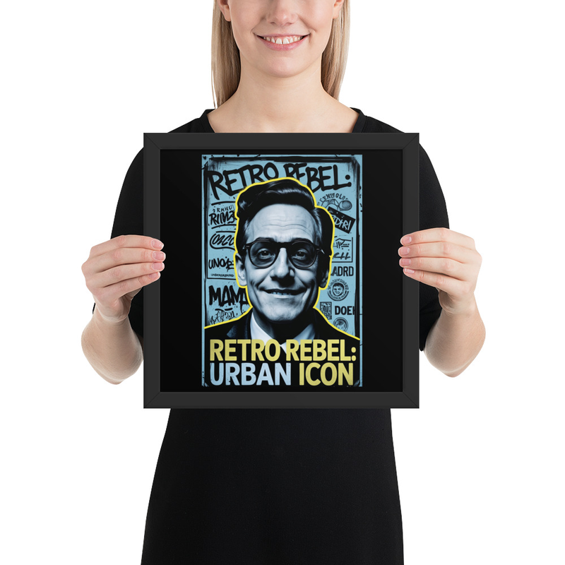 Retro Rebel Urban Icon Framed Poster