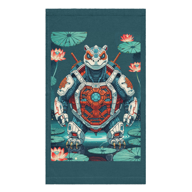 Turtle Samurai Hand towel