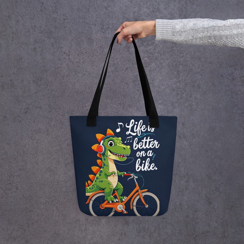 Dino Bike Bliss | Tote bag 