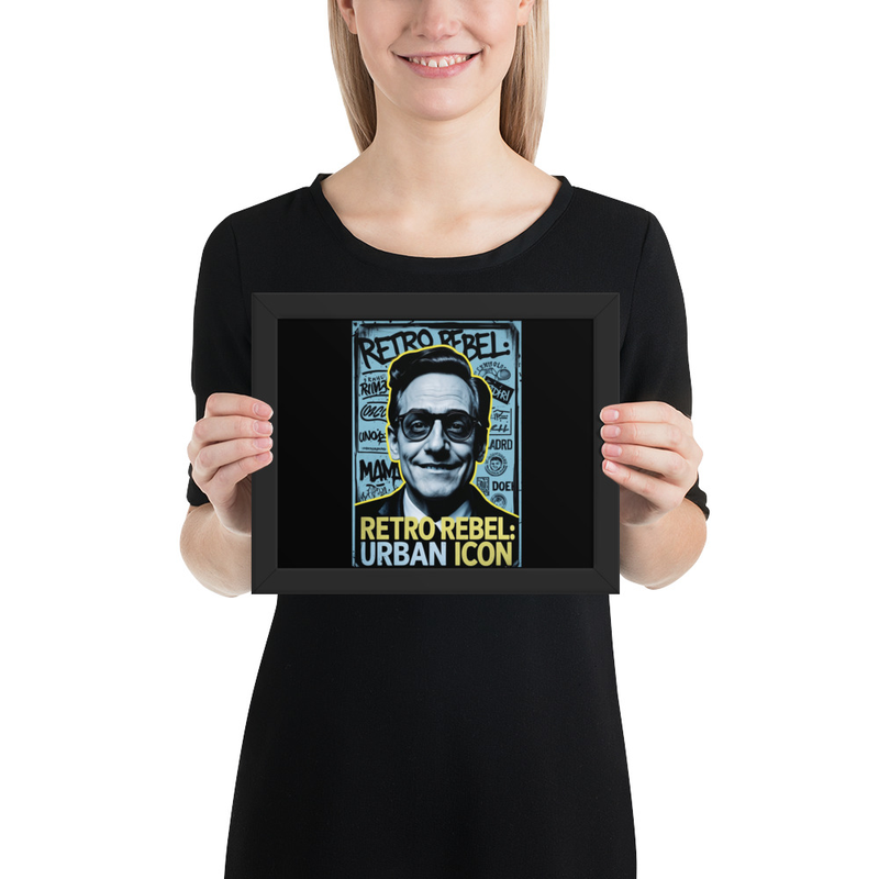 Retro Rebel Urban Icon Framed Poster
