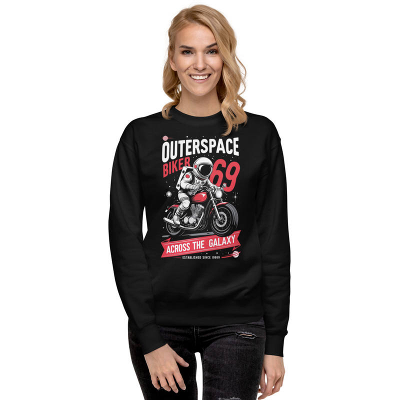 Outerspace Biker 69 Unisex Sweatshirt