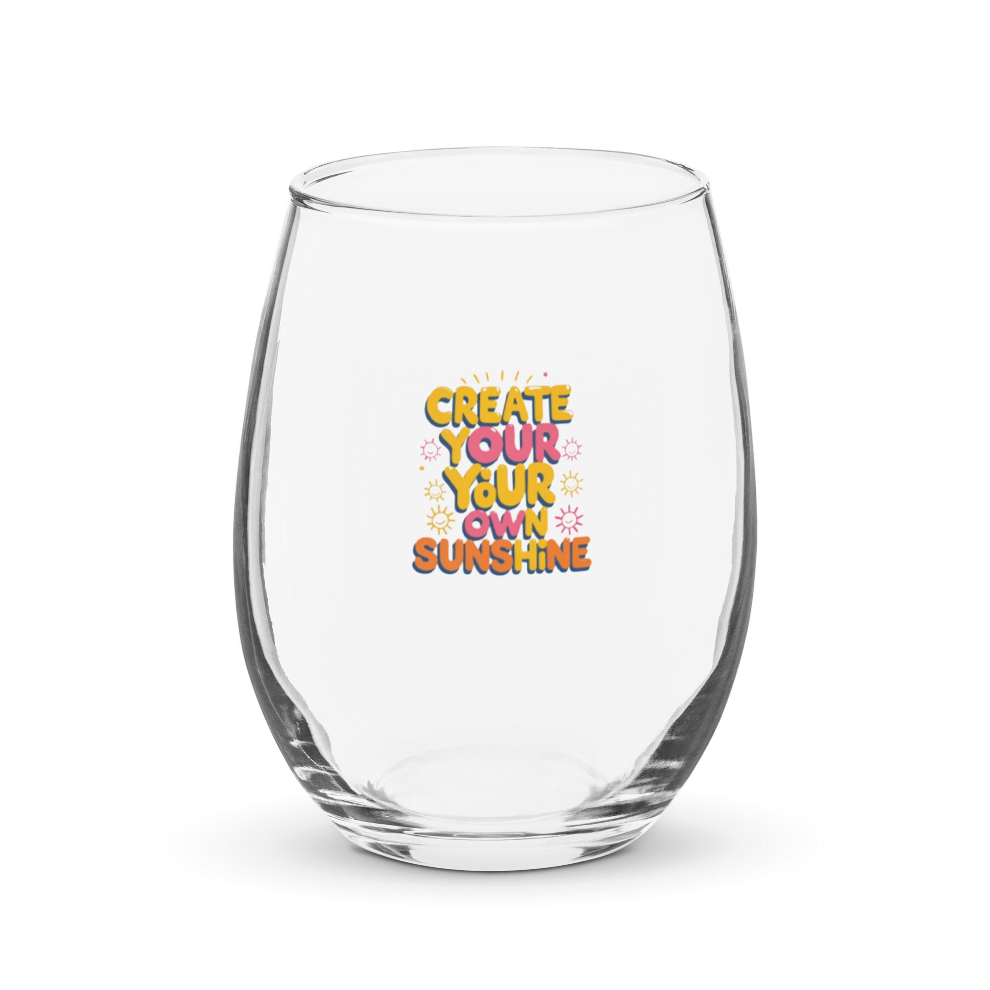 Create Your Own Sunshine Stemless Wine Glass
