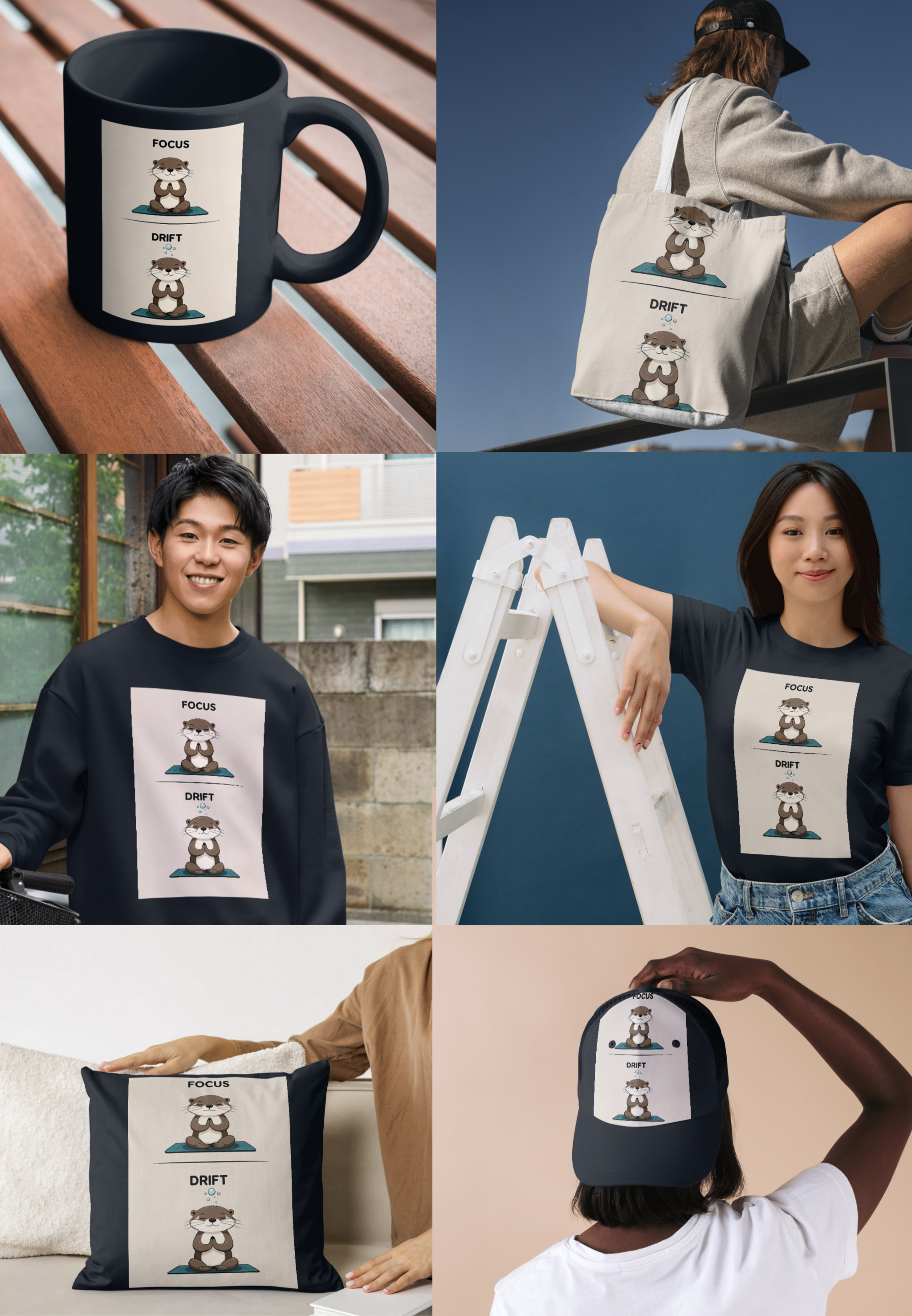 Mindful Otter Art Print