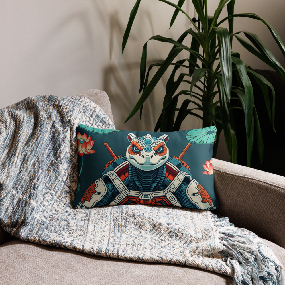 Turtle Samurai Pillow