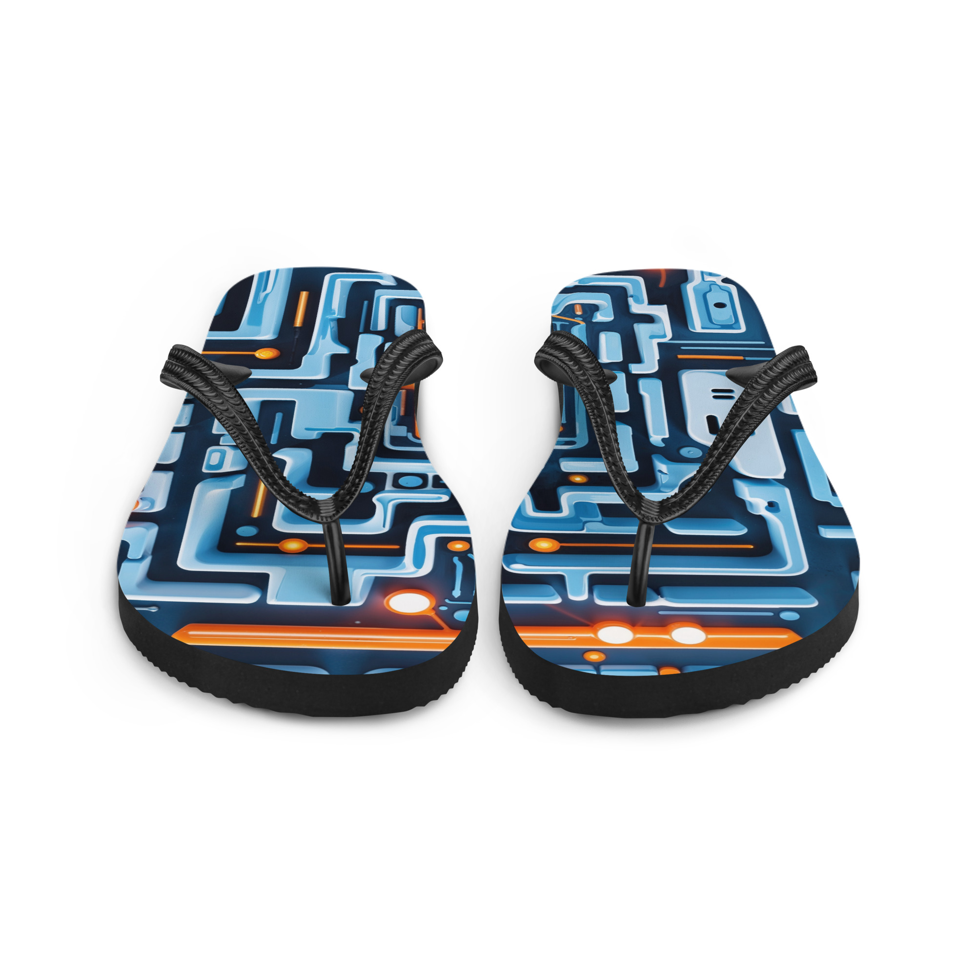 Maze Illusion Print Flip-Flops