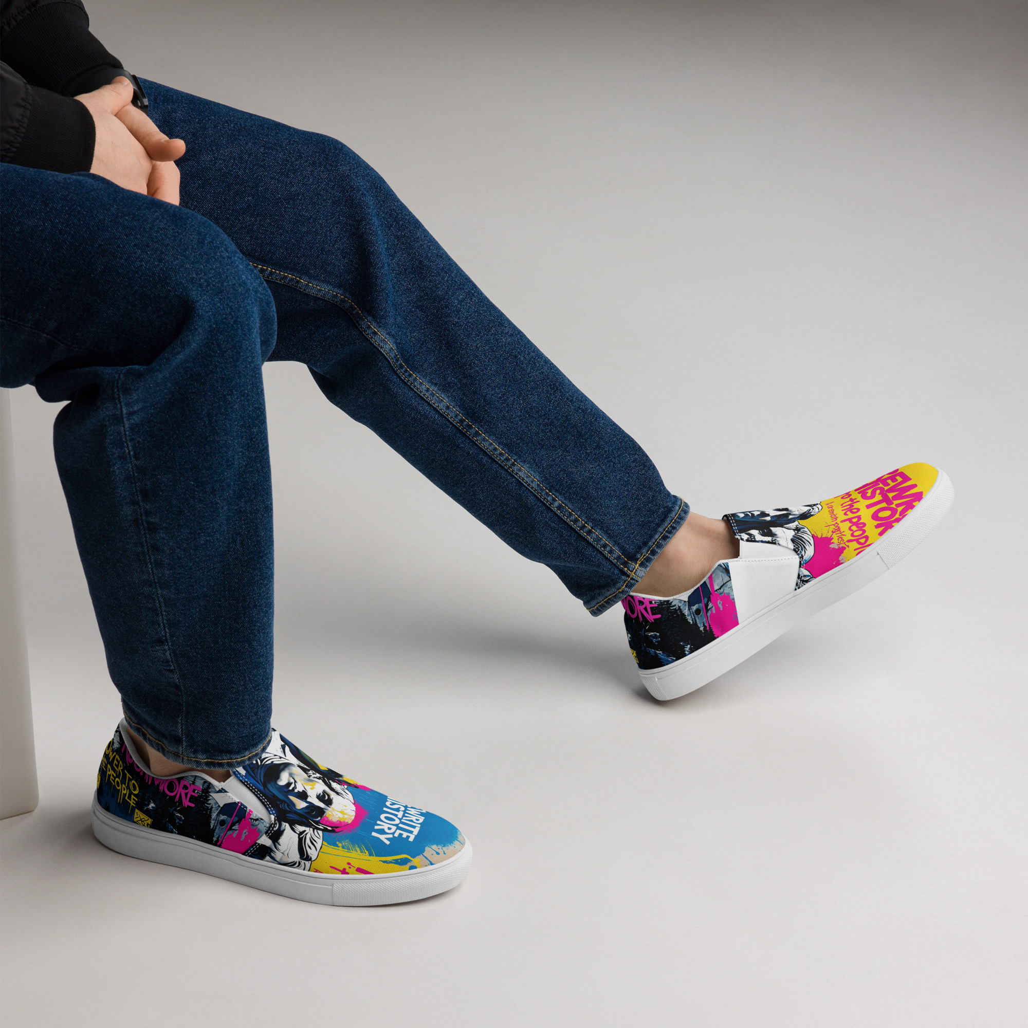 Rebel Rushmore Men’s slip-on canvas shoes