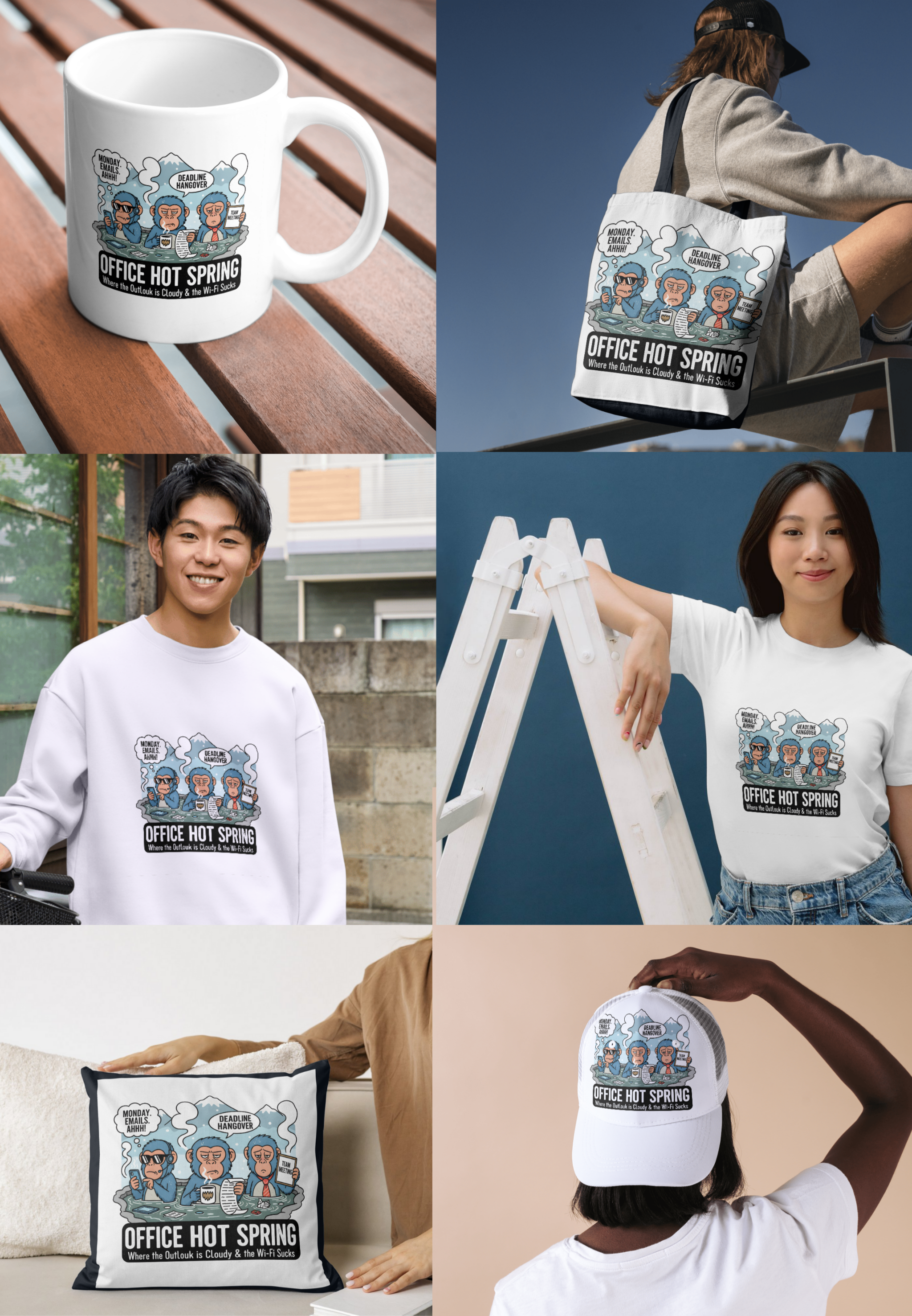 Office Hot Spring Meme Print