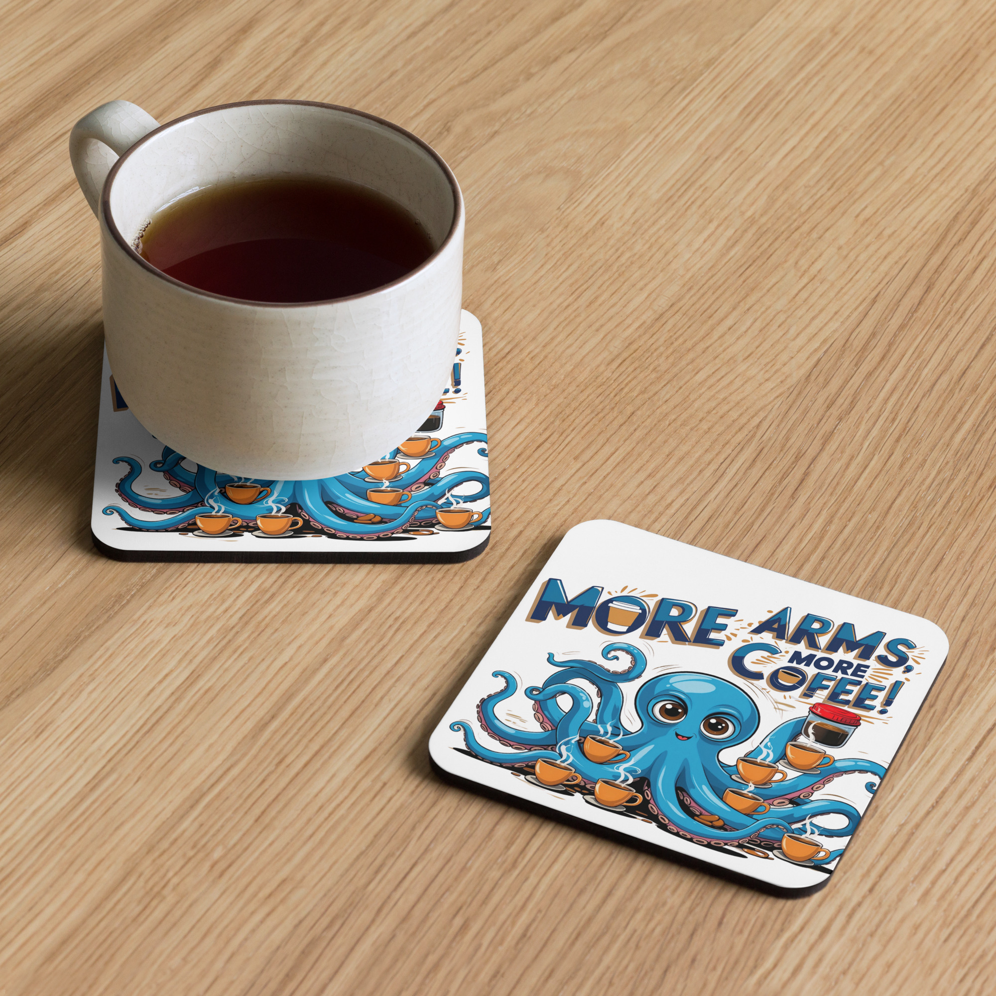 Octopus Coffee Cork-back Coaster