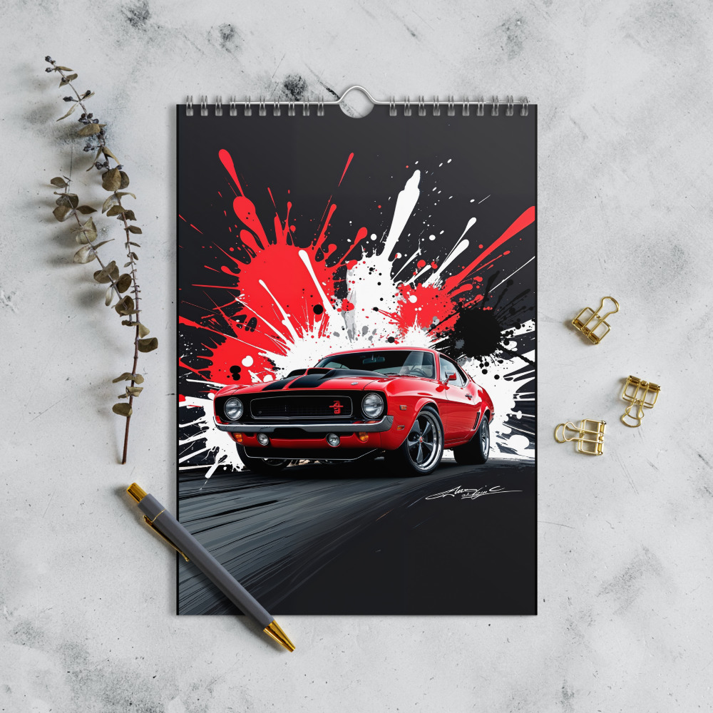 Classic Muscle Car Wall Calendar