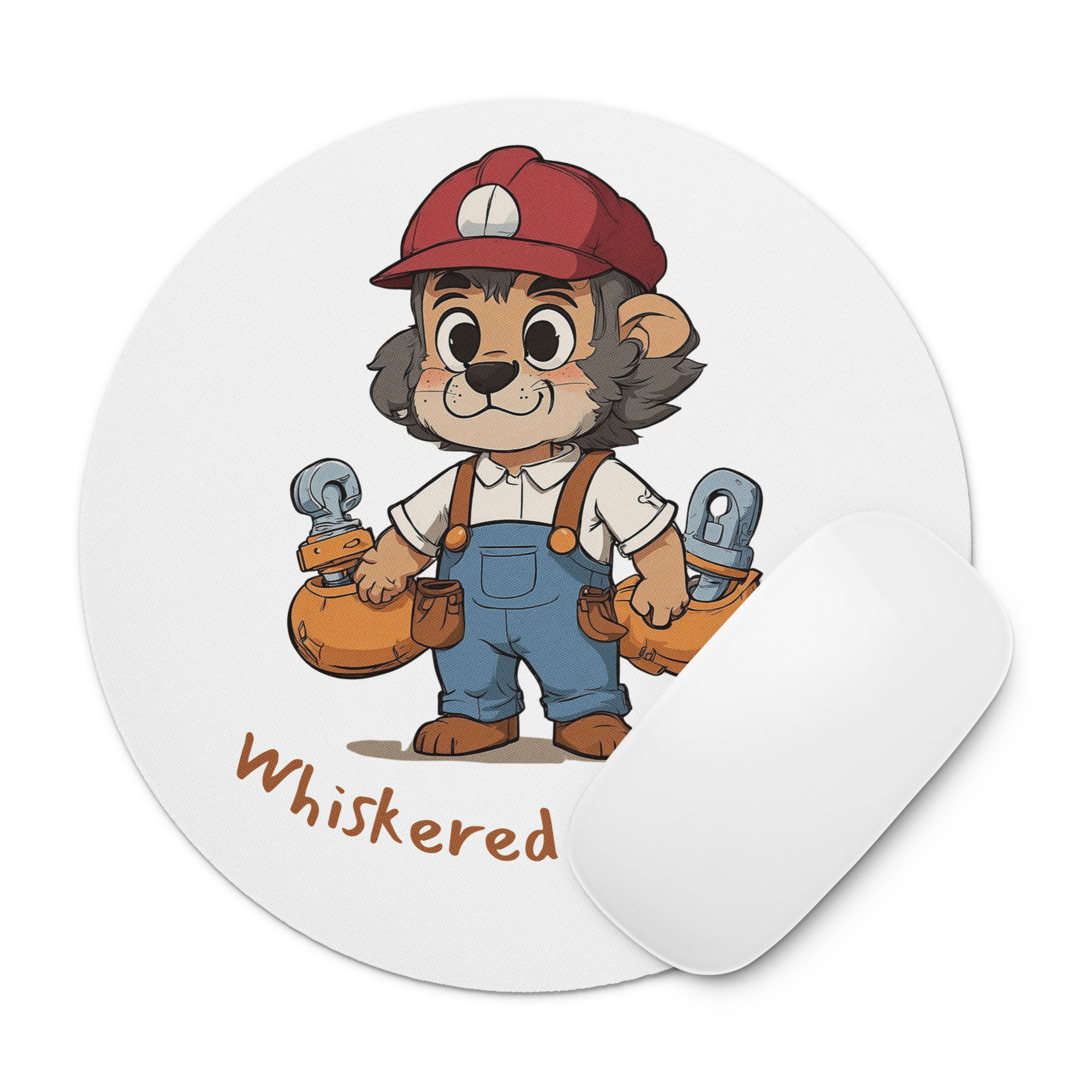 Whiskered Lion Mouse Pad