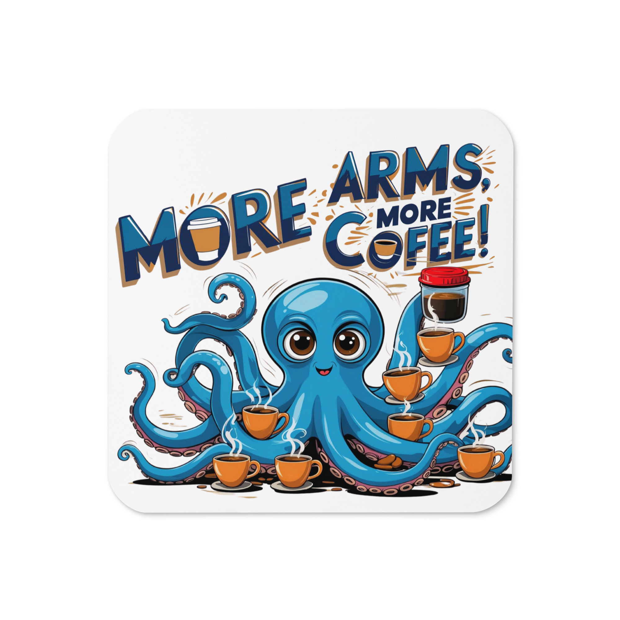 Octopus Coffee Cork-back Coaster