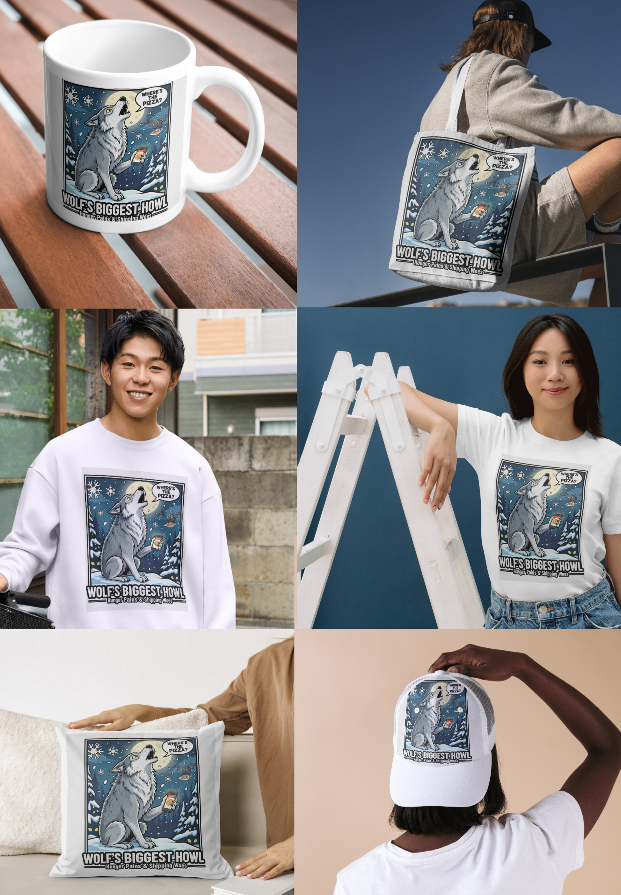 Wolf's Biggest Howl Meme Print