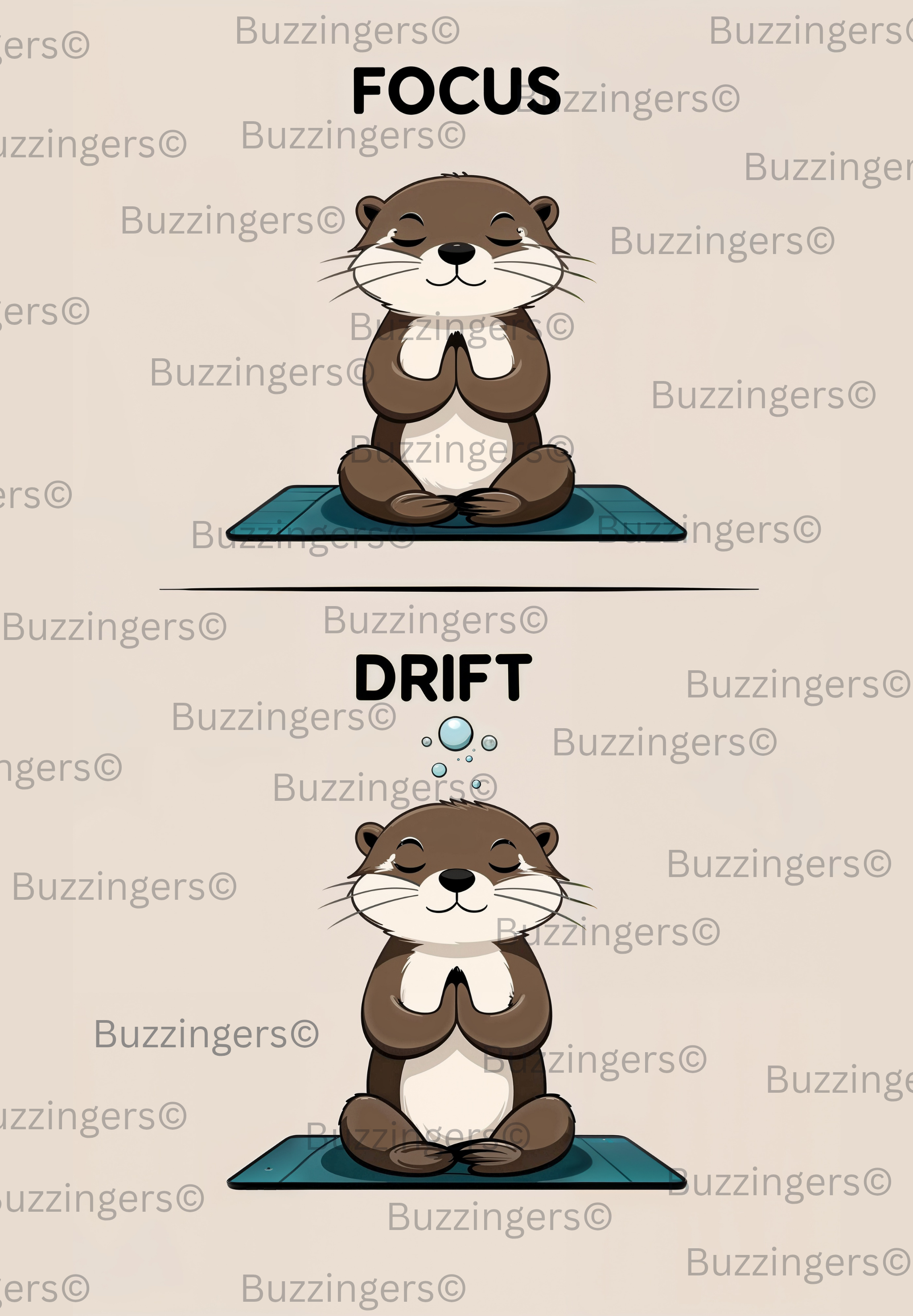 Mindful Otter Art Print