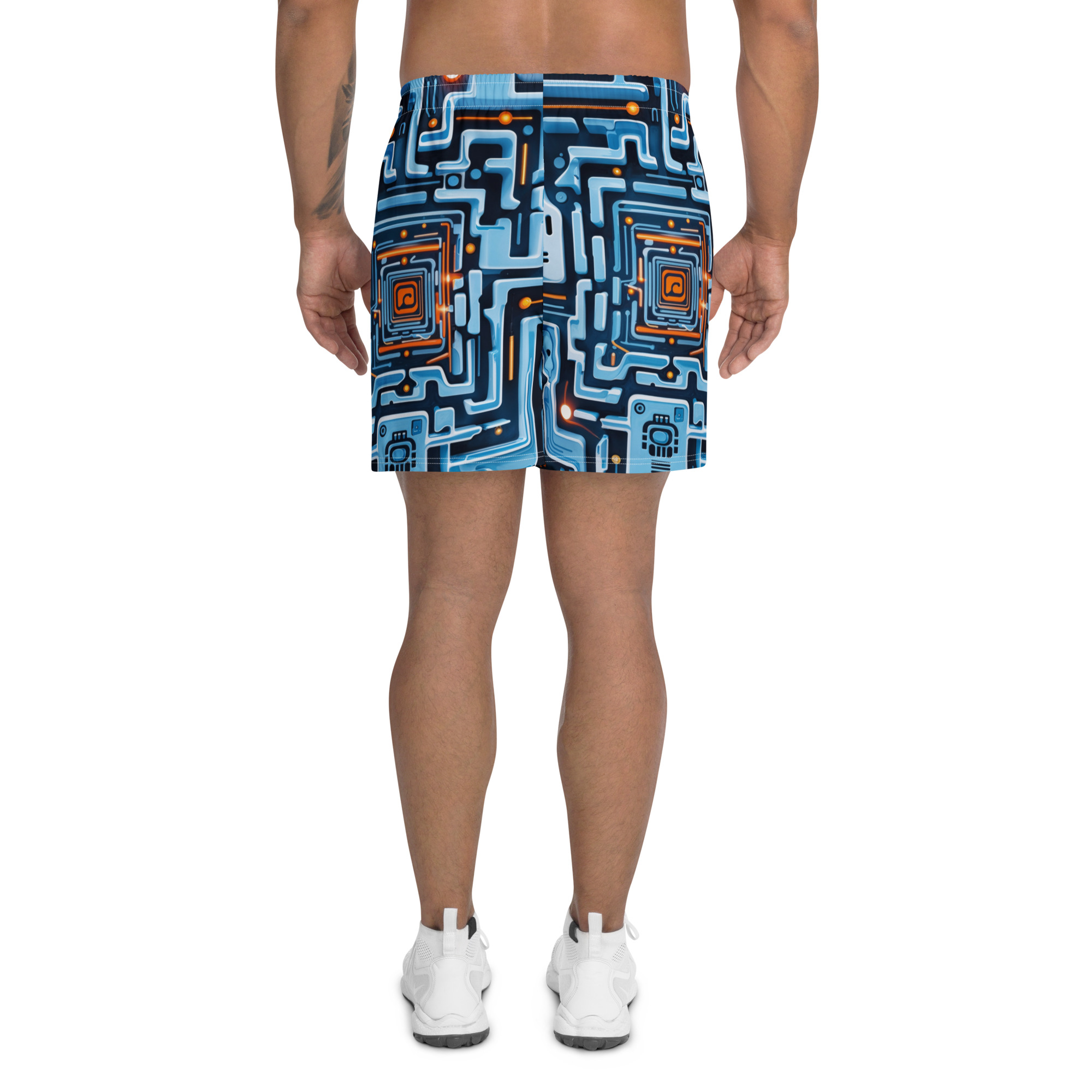Retro Maze Pattern Shorts