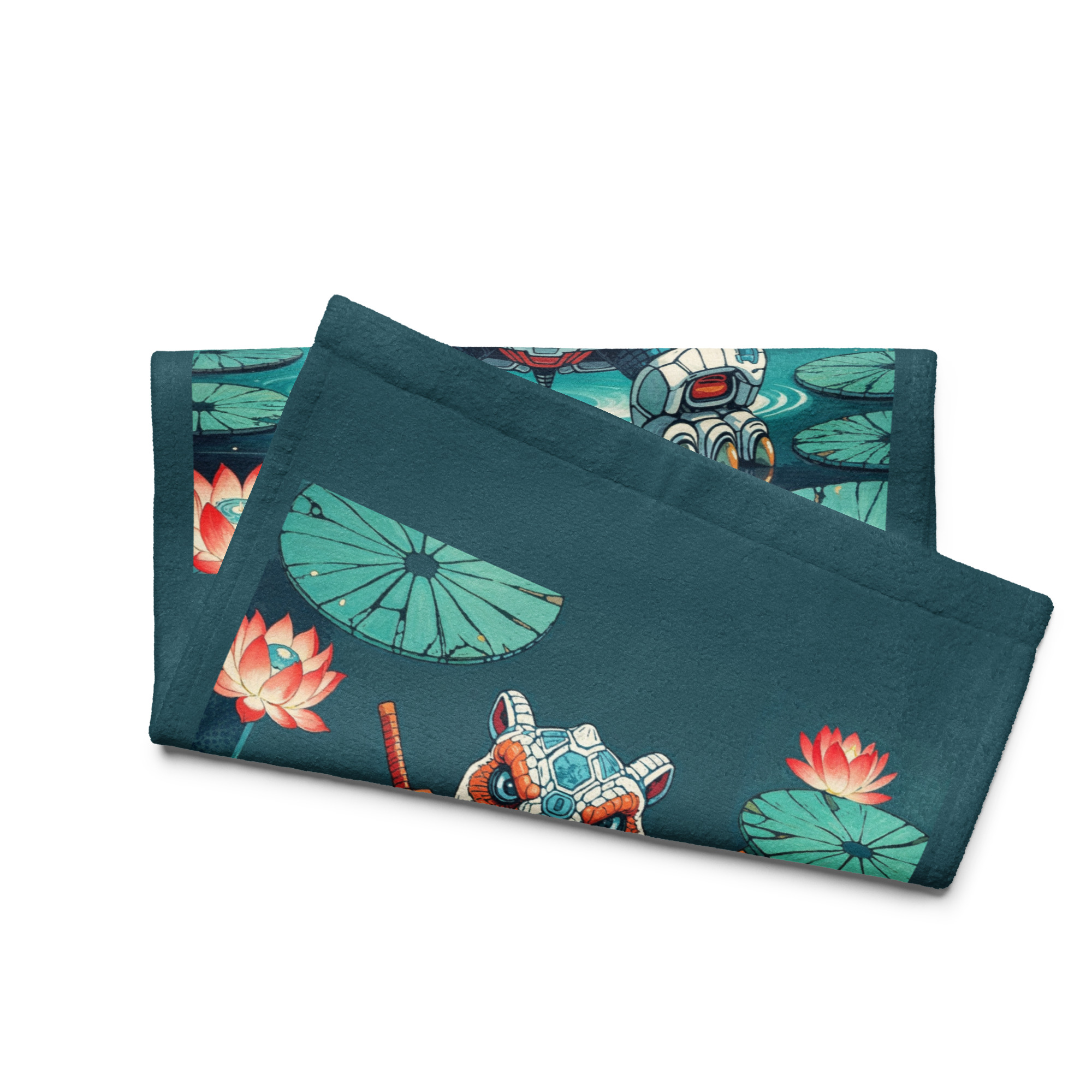 Turtle Samurai Hand towel