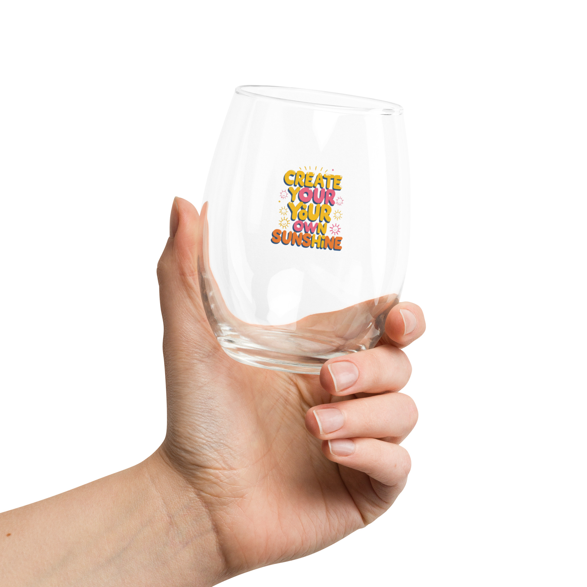 Create Your Own Sunshine Stemless Wine Glass