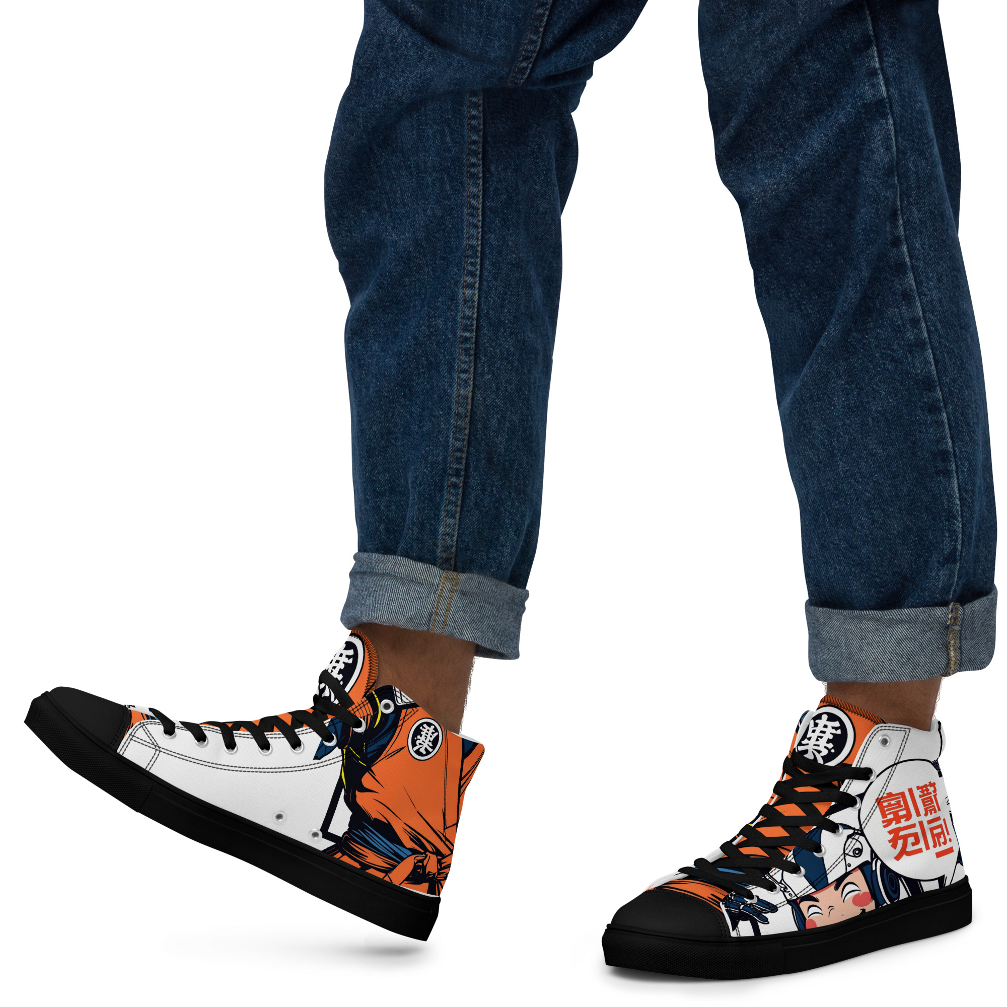 Samurai Manga Men’s High Top Canvas Shoes