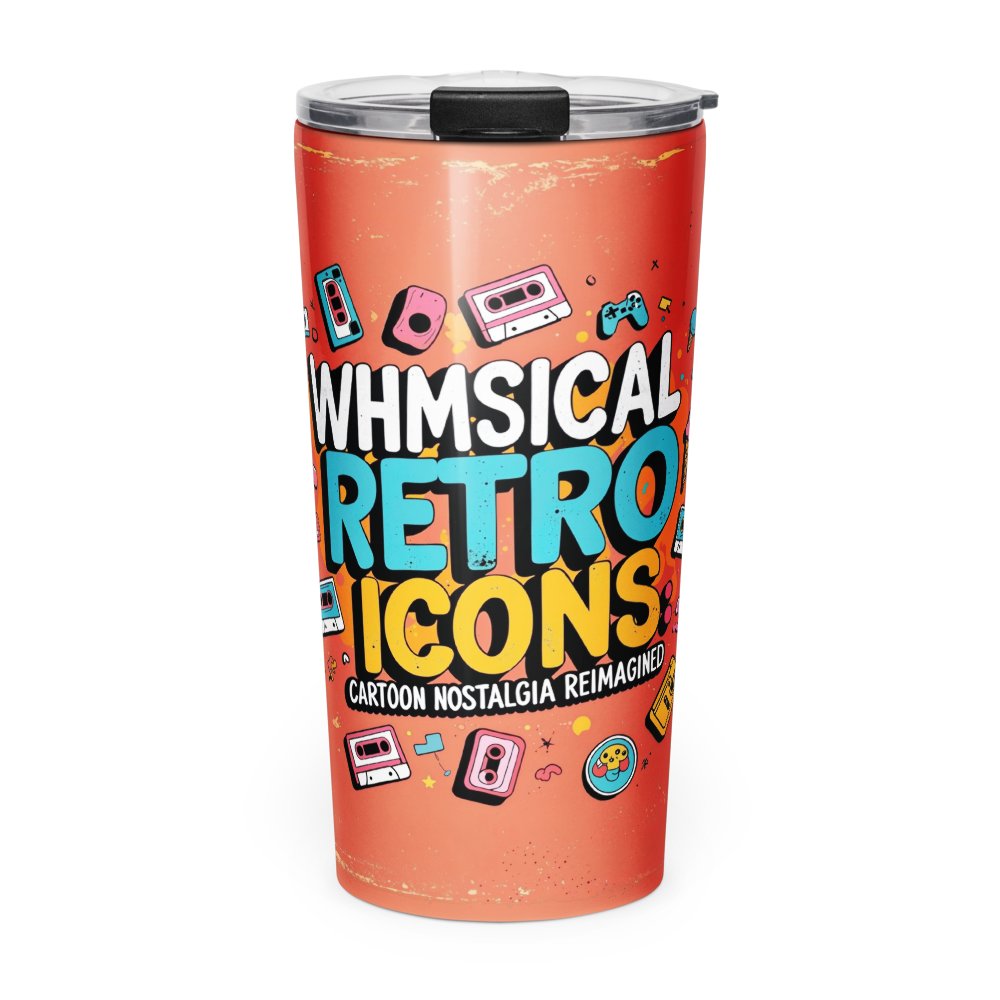 Retro Icons Tapered Stainless Steel Tumbler