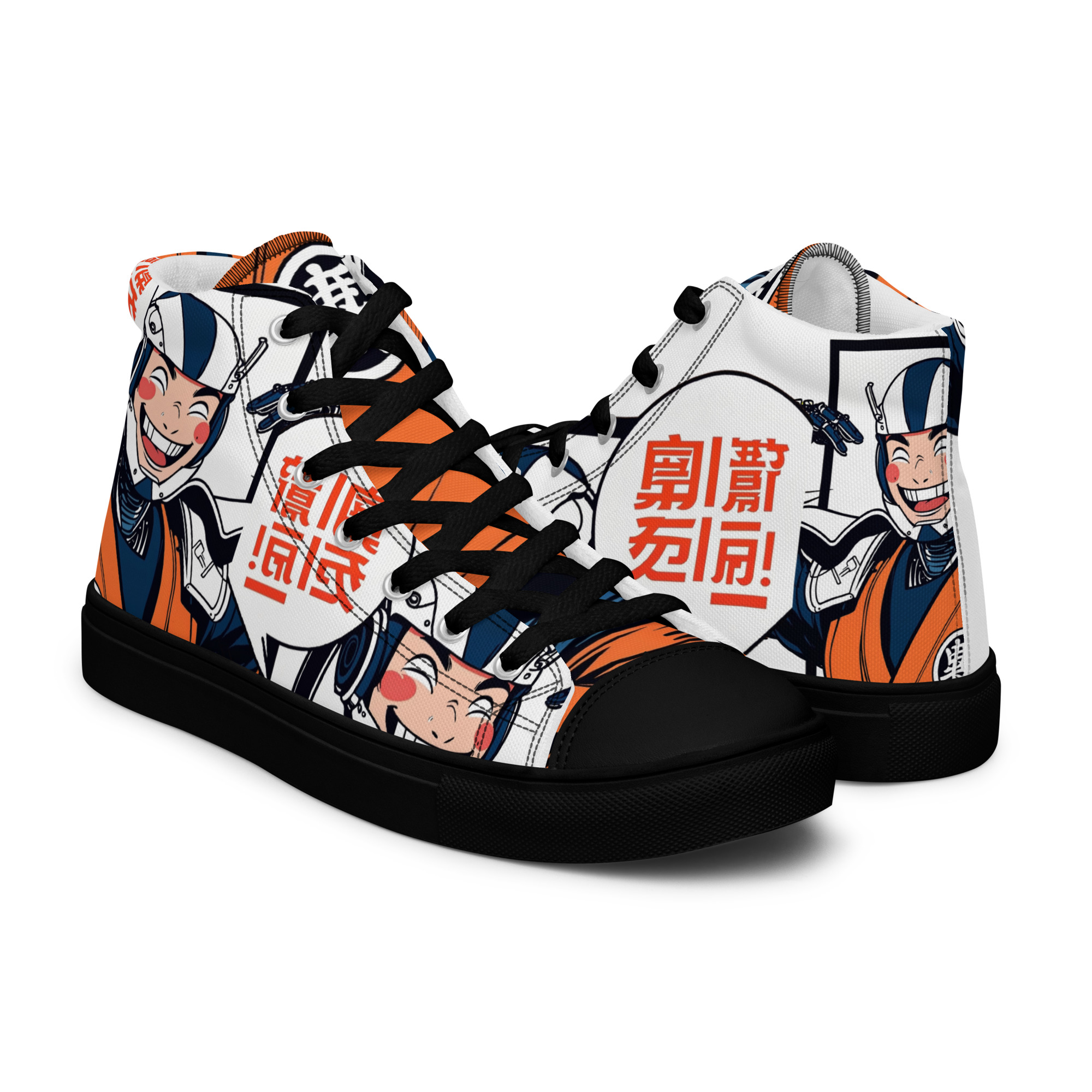 Samurai Manga Men’s High Top Canvas Shoes