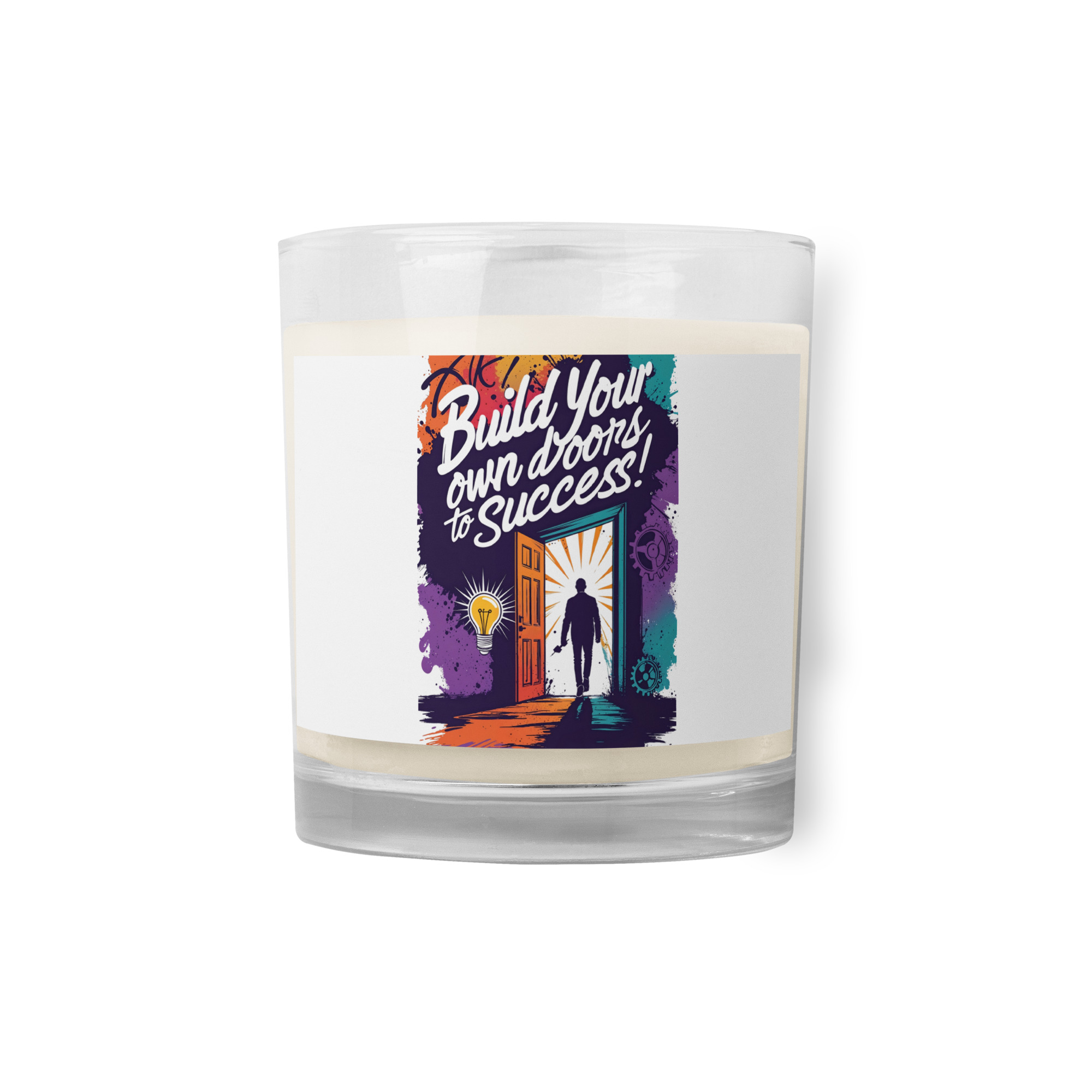 Build Your Own Door to Success Glass Jar Soy Wax Candle