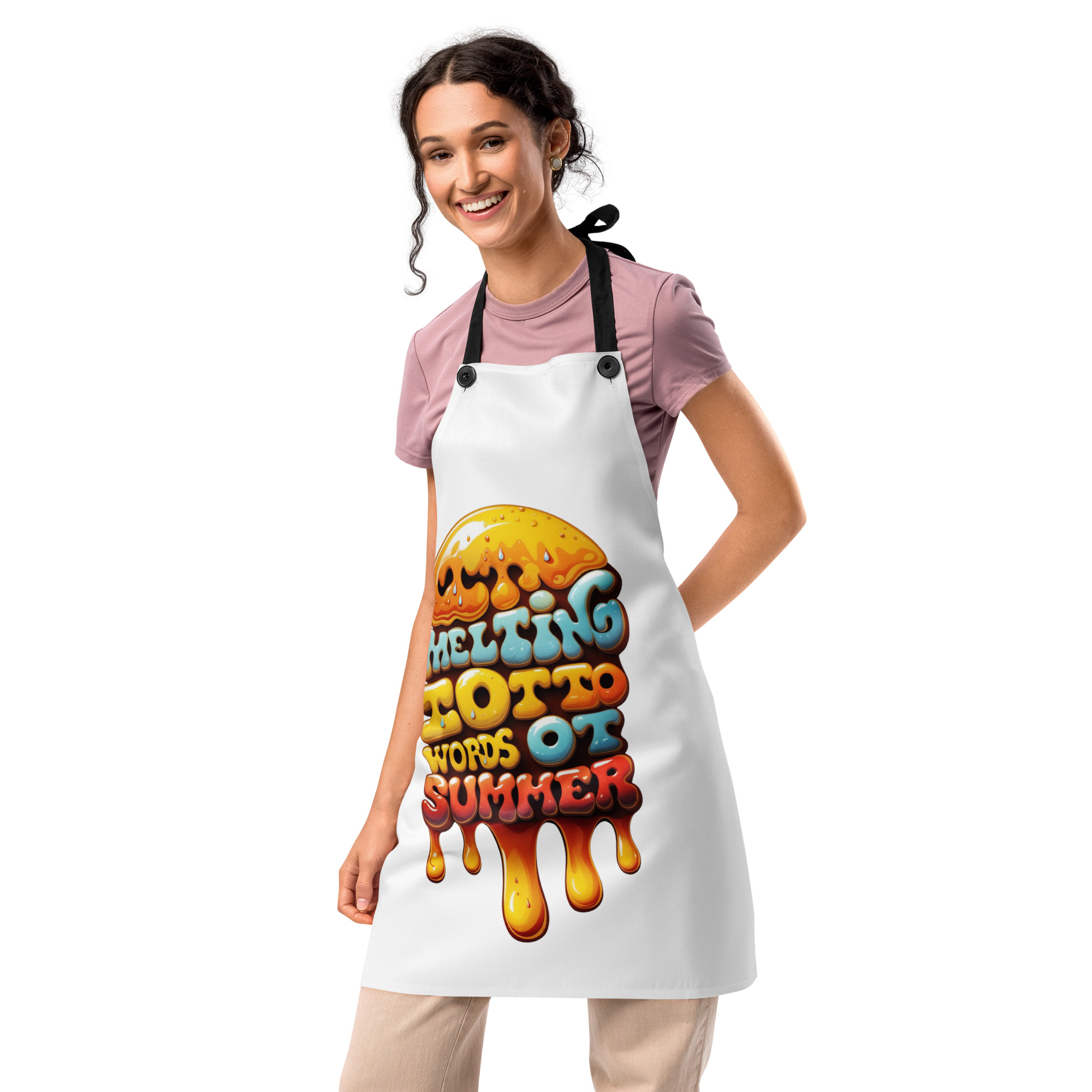 Melting Print Summer Graphic Apron
