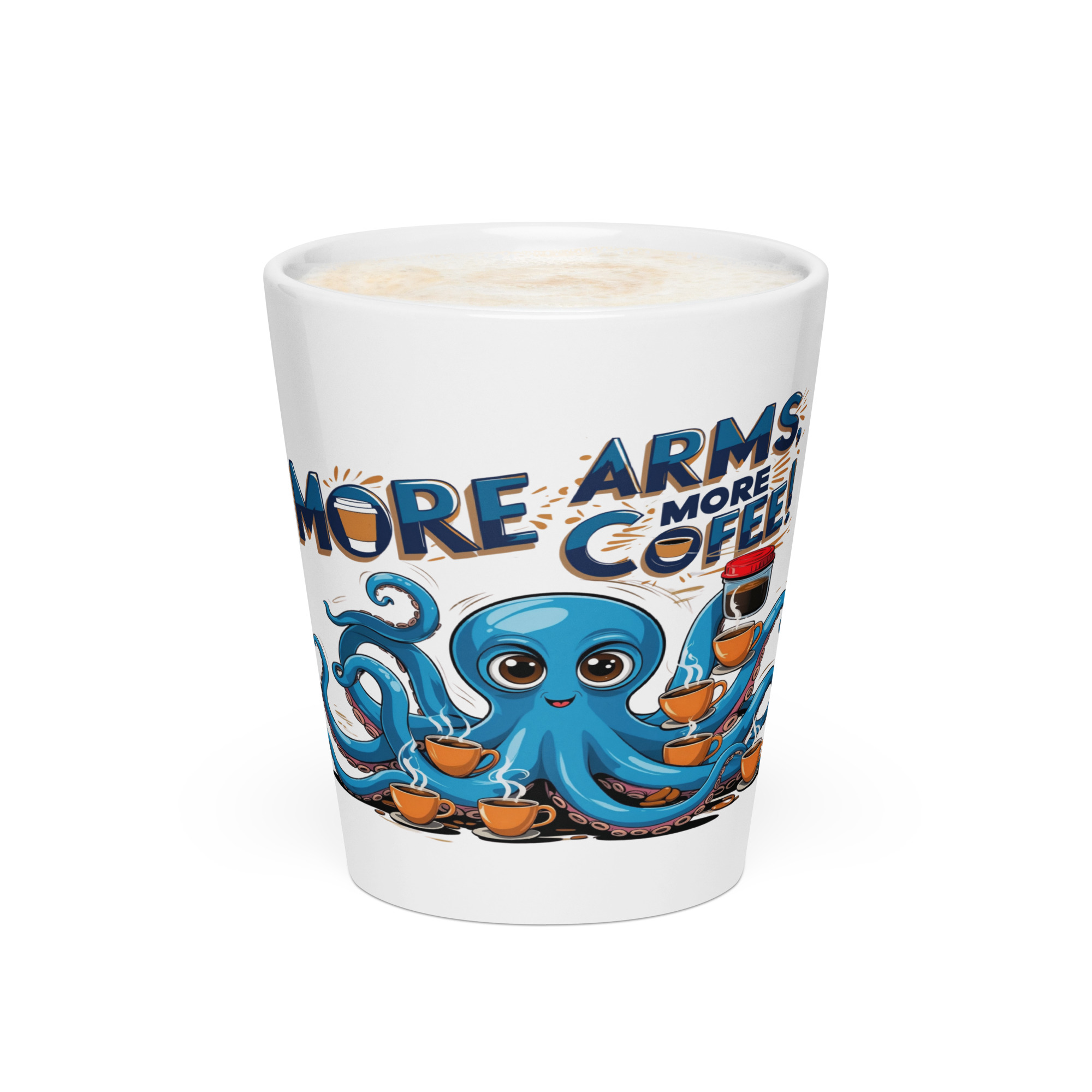 Octopus Coffee Ceramic Latte Mug