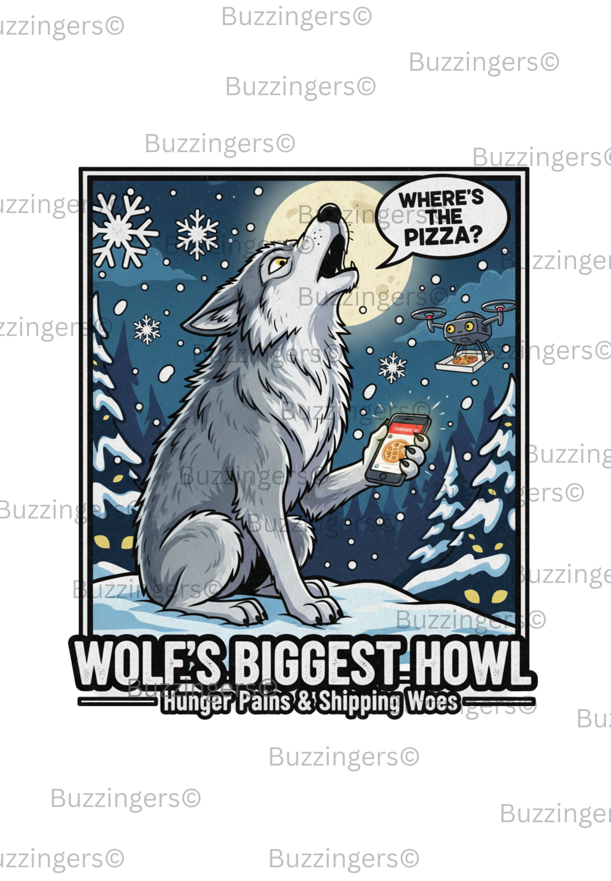 Wolf's Biggest Howl Meme Print