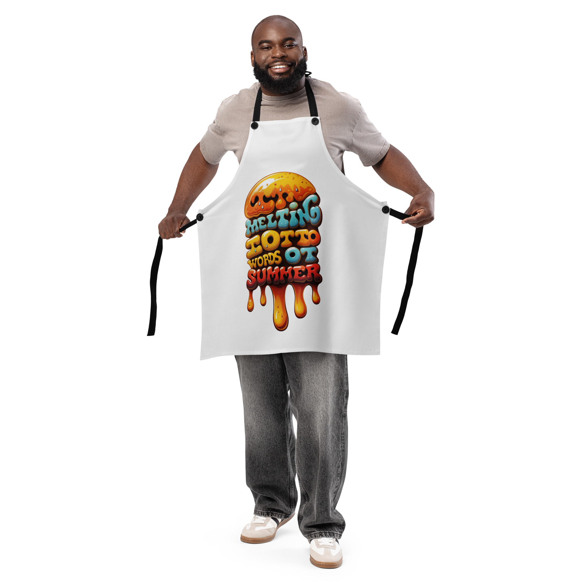 Melting Print Summer Graphic Apron