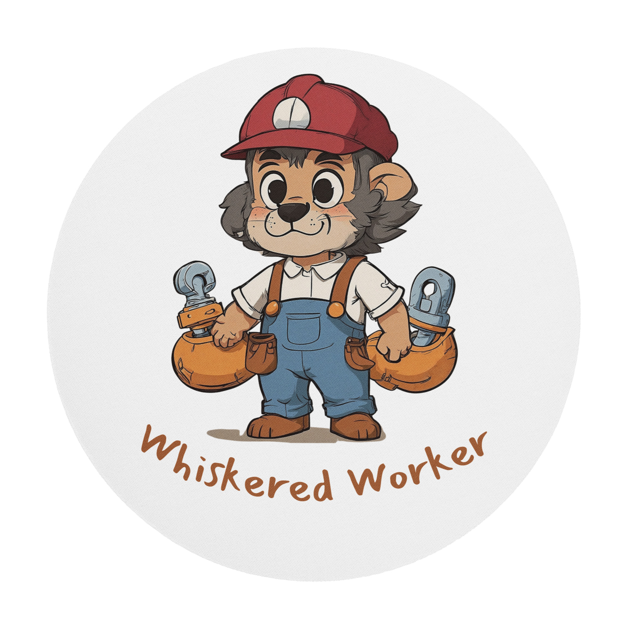 Whiskered Lion Mouse Pad