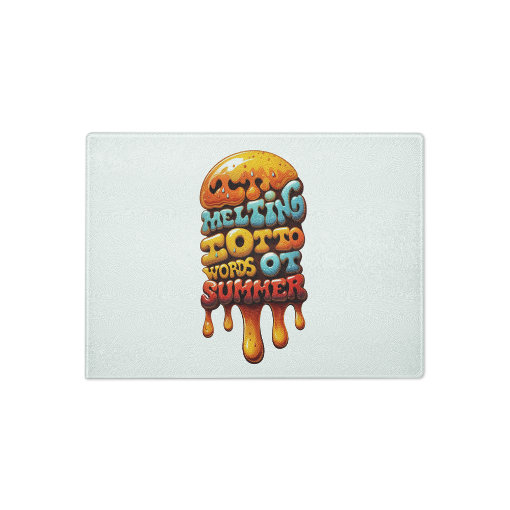 Melting Print Glass Cutting Board