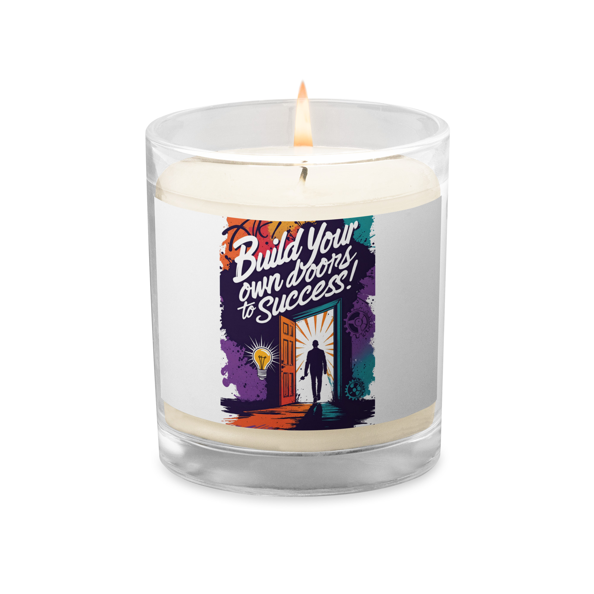 Build Your Own Door to Success Glass Jar Soy Wax Candle