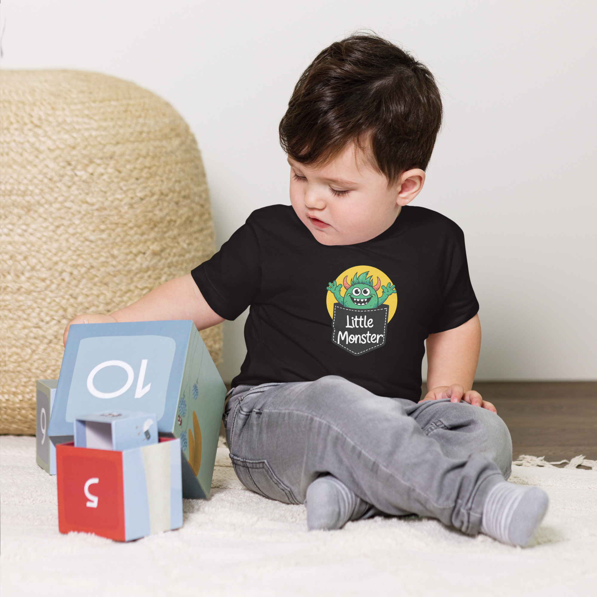 Little Monster Baby Jersey Short Sleeve Tee