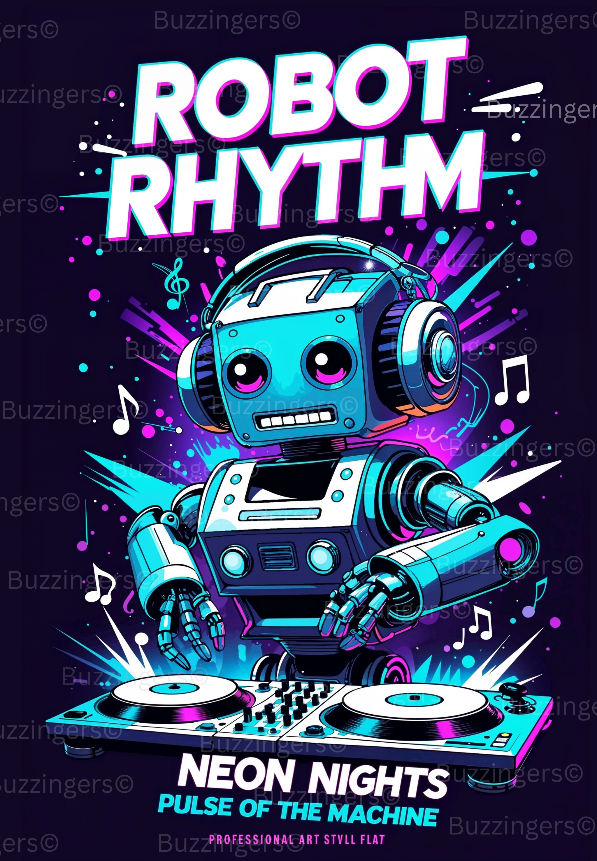 Robot Rhythm Print