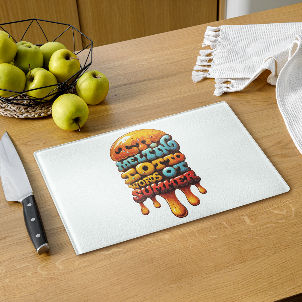 Melting Print Glass Cutting Board