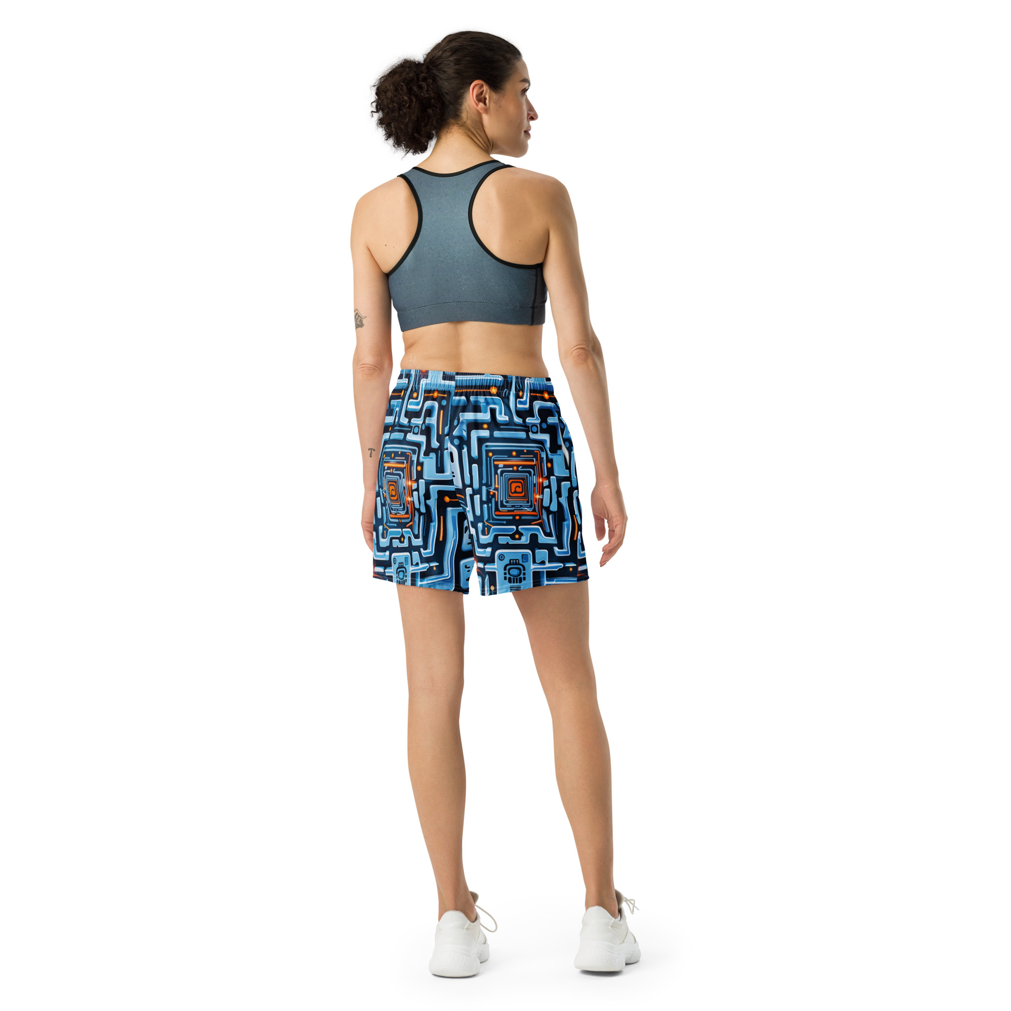 Retro Maze Pattern Shorts