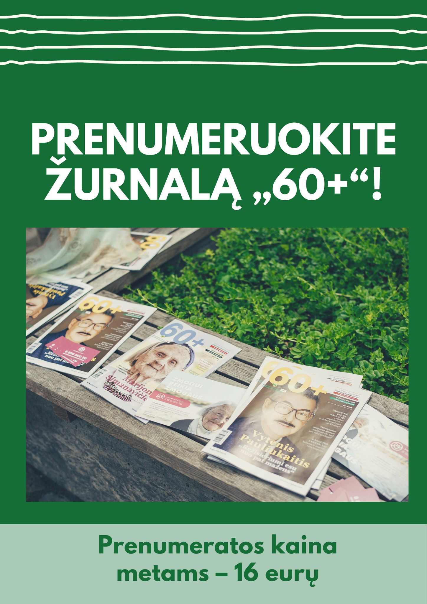 60+ žurnalo prenumerata 2026 metams.
