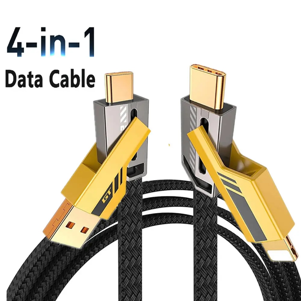 4-in-1 65W Fast Charging USB to Type-C PD Cable β Multi-Device Charger for iPhone 15/14/13 Pro Max, Samsung, Xiaomi, Huawei, MacBook, and More