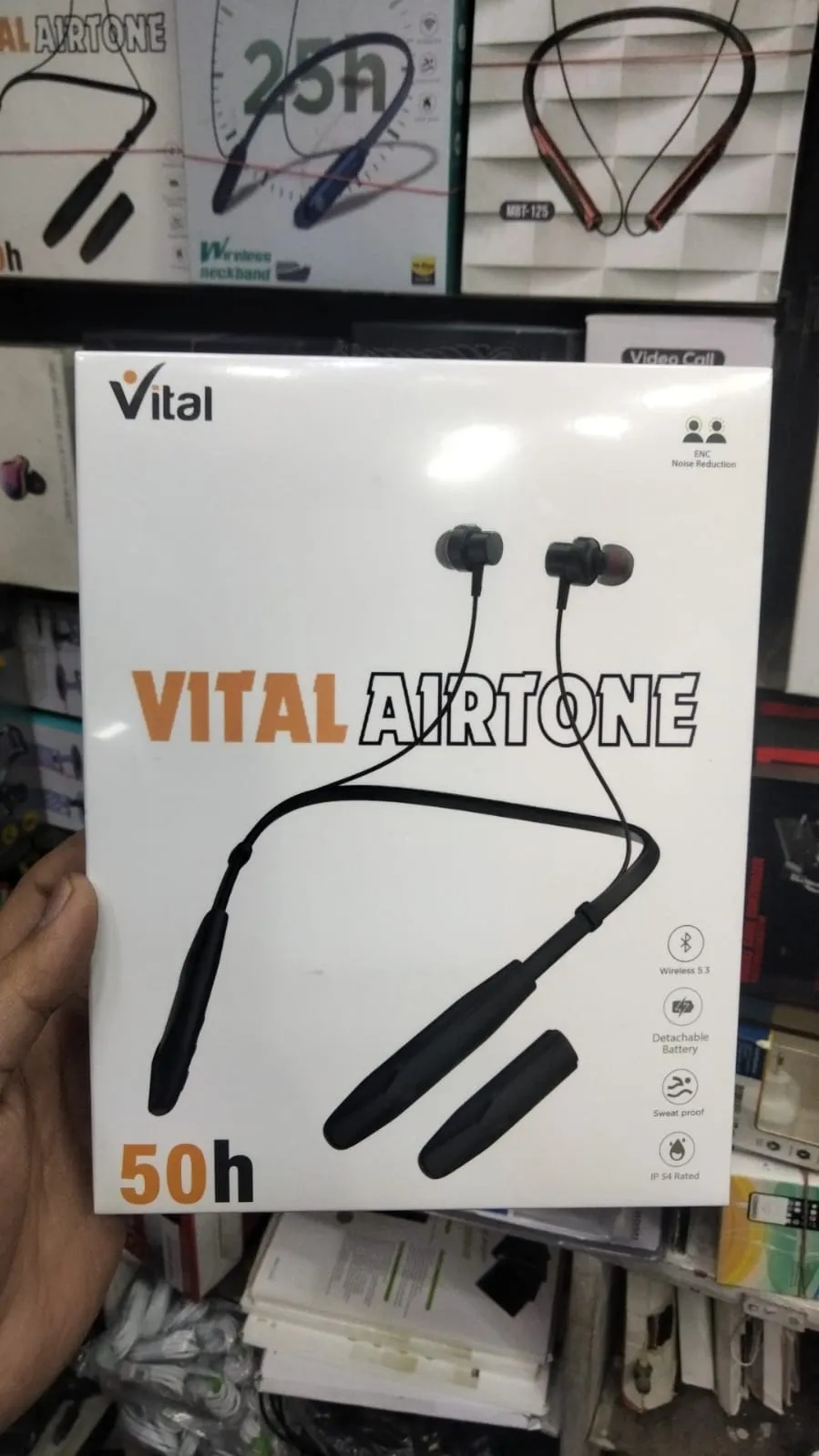 100% Original Vital Double Battery Voice Changer VIP Bass Neckband – High Bass, Long Battery Life Latest Model Neckband