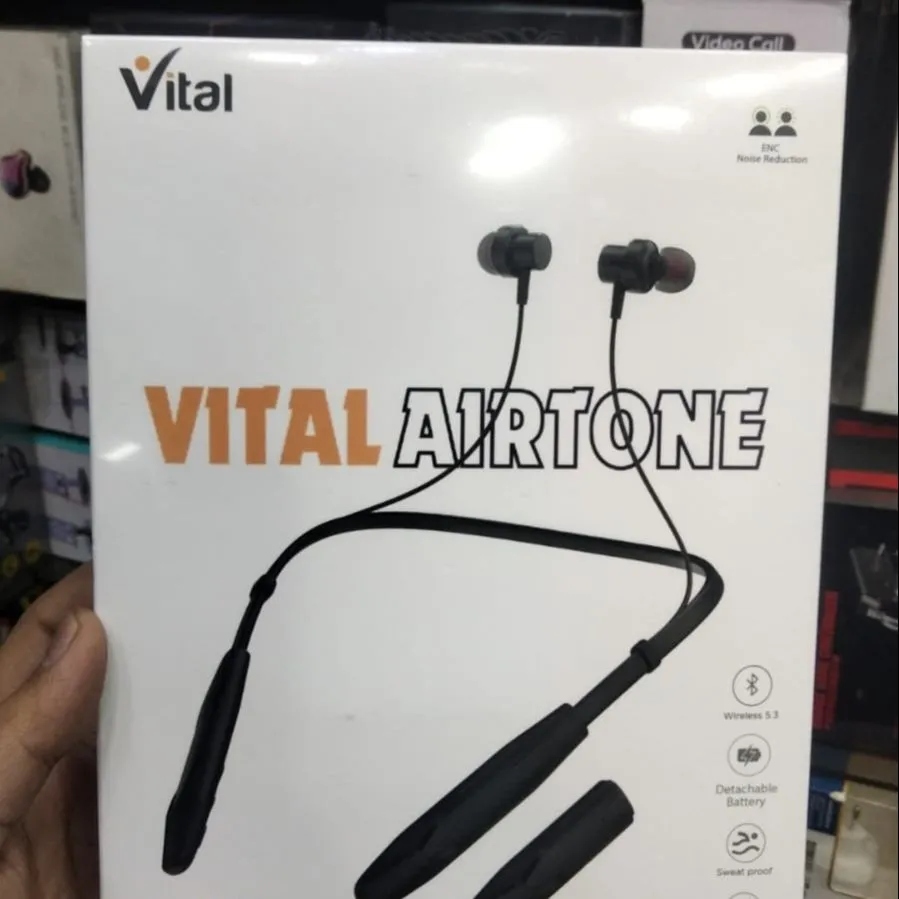 100% Original Vital Double Battery Voice Changer VIP Bass Neckband – High Bass, Long Battery Life Latest Model Neckband
