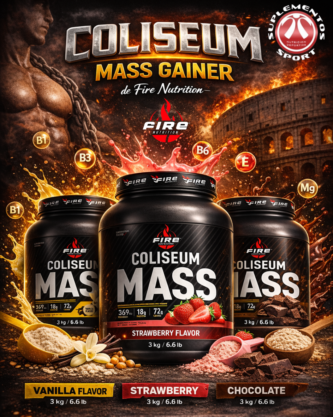 Coliseum Mass Gainer 3 Kg