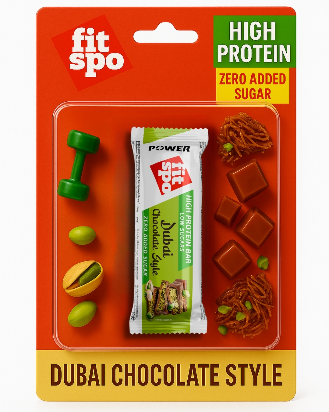 Barritas de Proteínas Chocolate Dubai