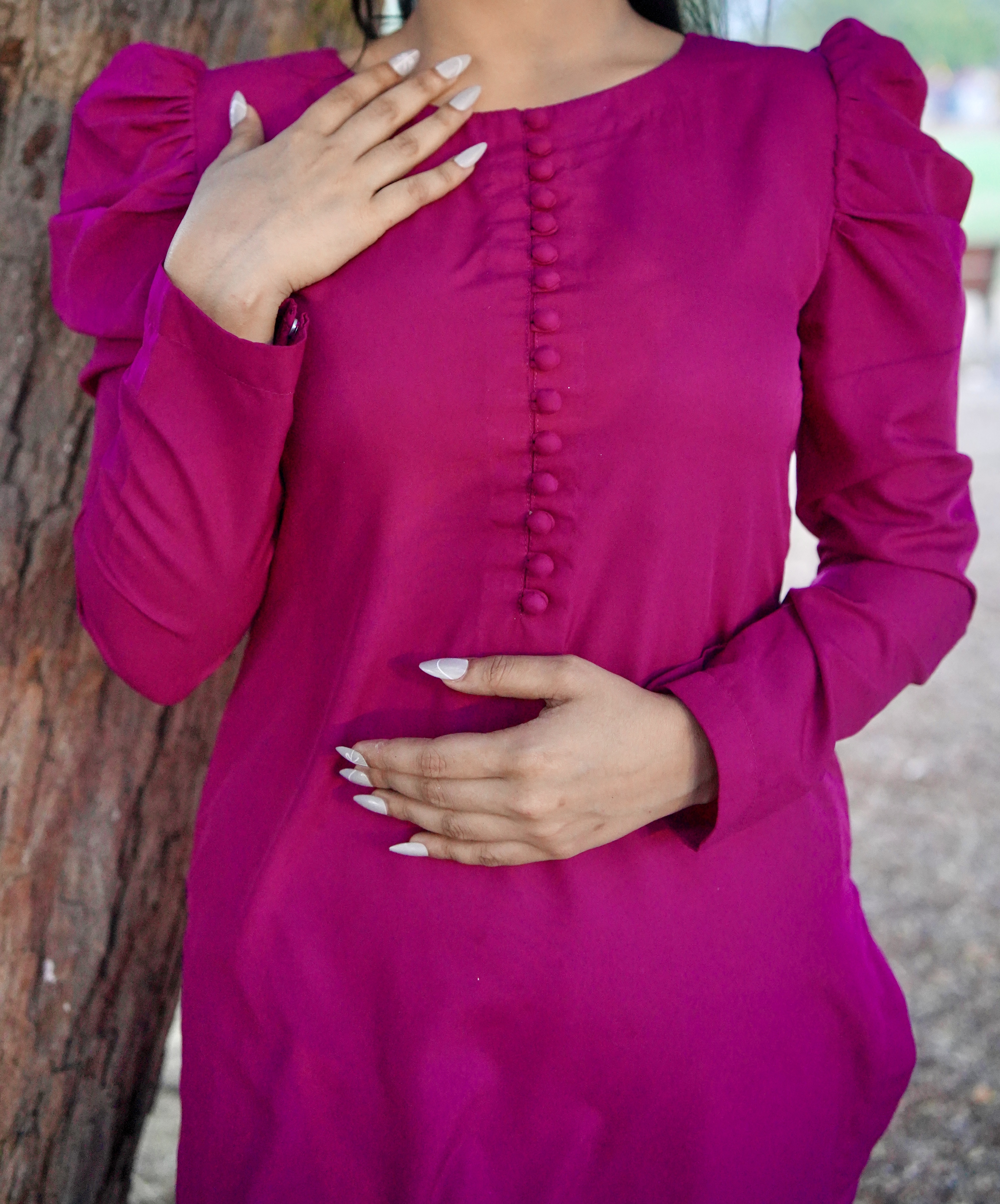 2 Piece Magenta Dress