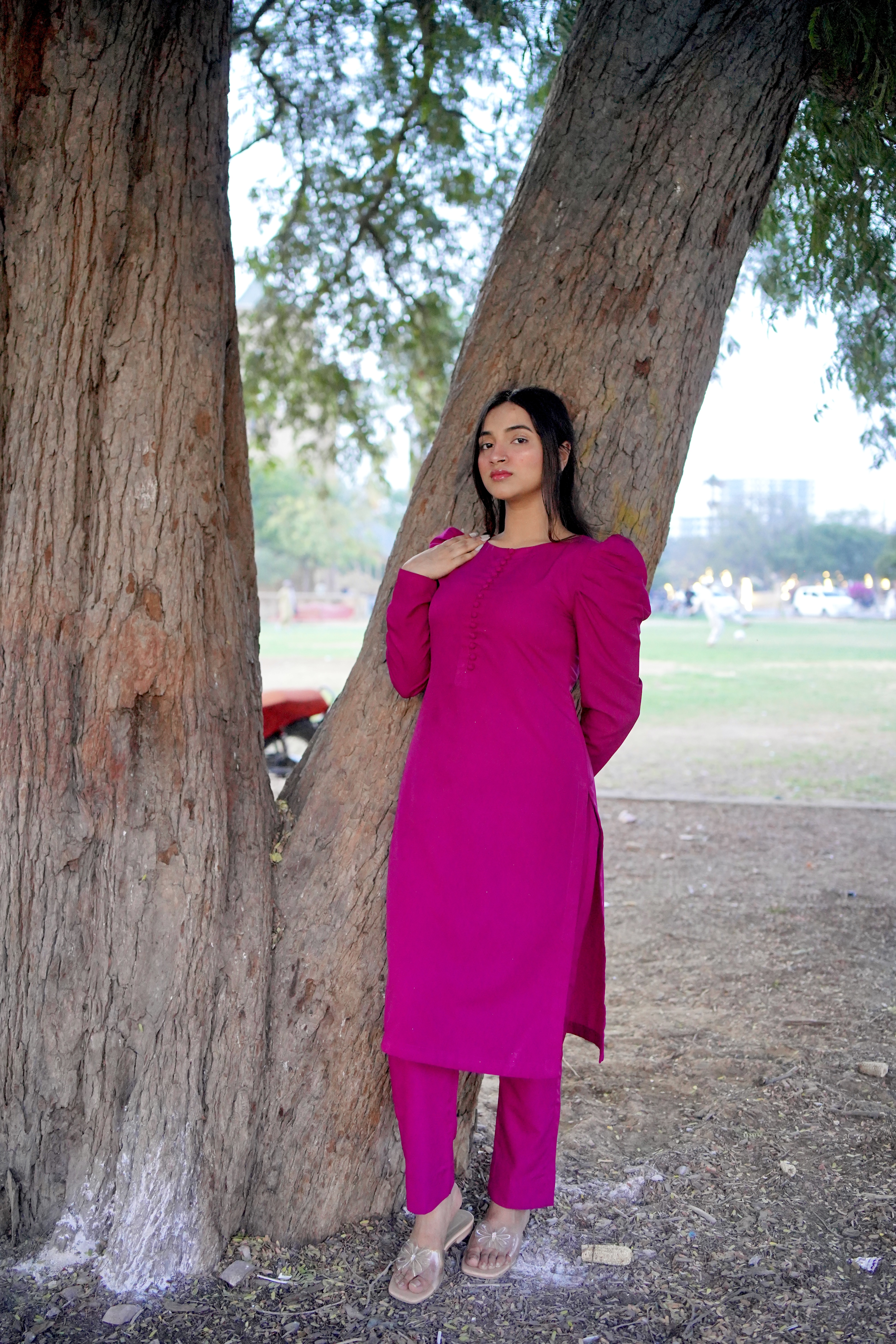 2 Piece Magenta Dress