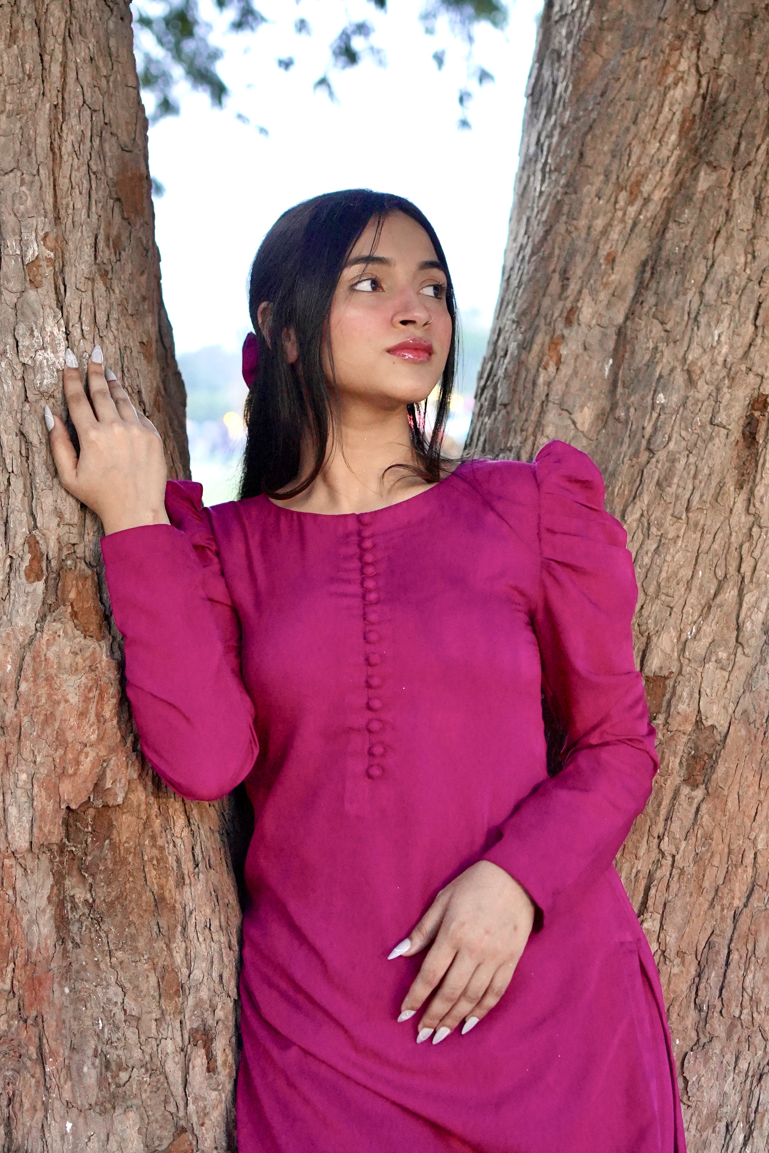 2 Piece Magenta Dress
