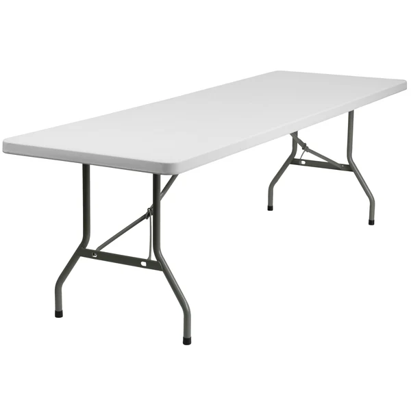 RECTANGULAR PLASTIC TABLE 8FT
